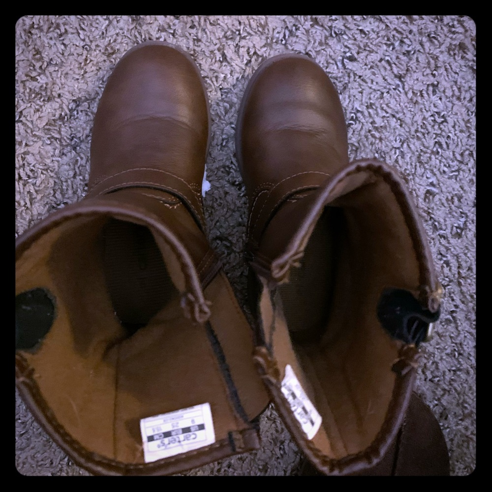 Carters brown boots for toddler girls